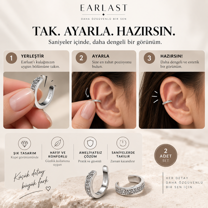 Earlast Kulak Düzeltici Gümüş Klips 2 Adet