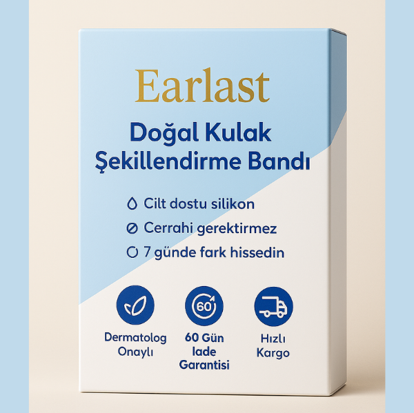EARLAST™ Kulak Bandı (20 Adet 3-4 Ay Kullanım İçin Uygun)