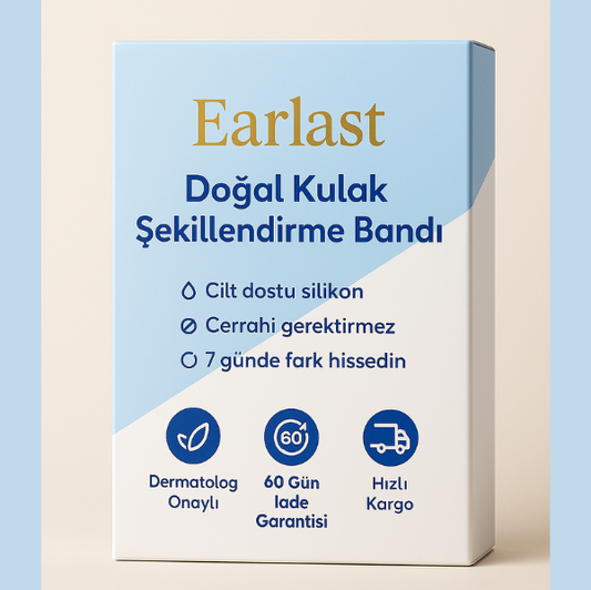 EARLAST™ Kulak Bandı (20 Adet 3-4 Ay Kullanım İçin Uygun)