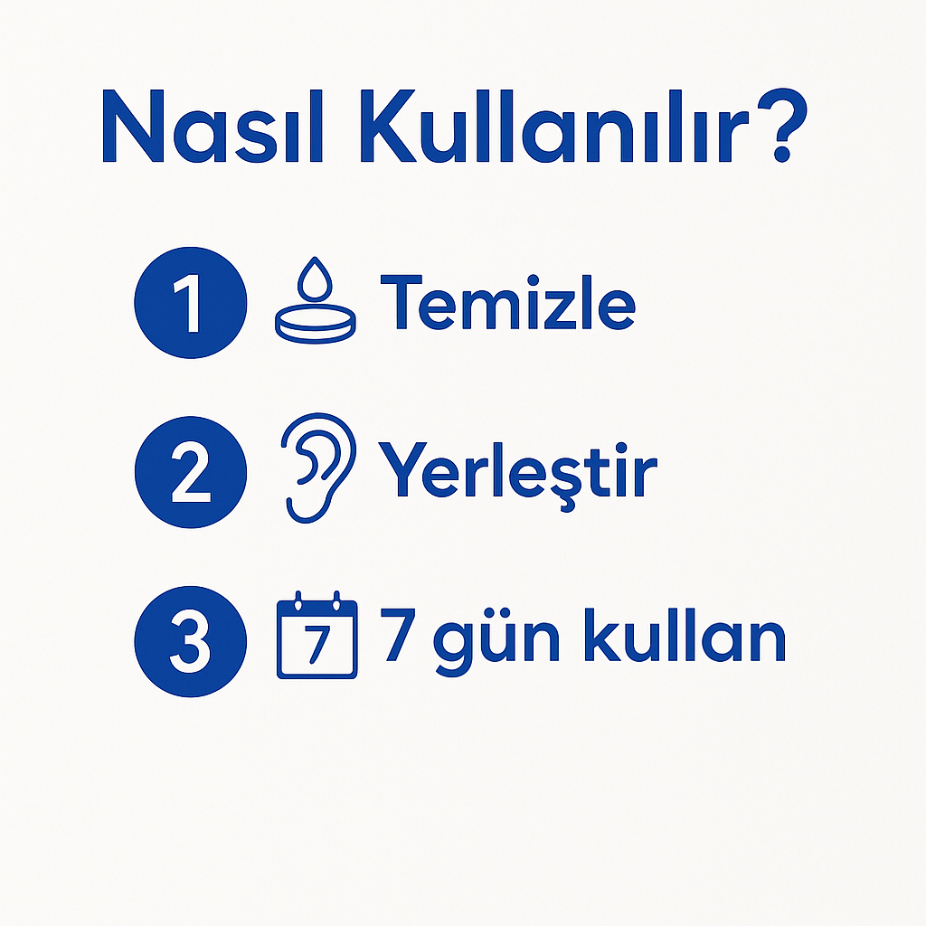 EARLAST™ Kulak Bandı (20 Adet 3-4 Ay Kullanım İçin Uygun)