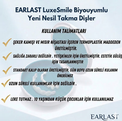 EARLAST LuxeSmile Biyouyumlu Yeni Nesil Takma Dişler